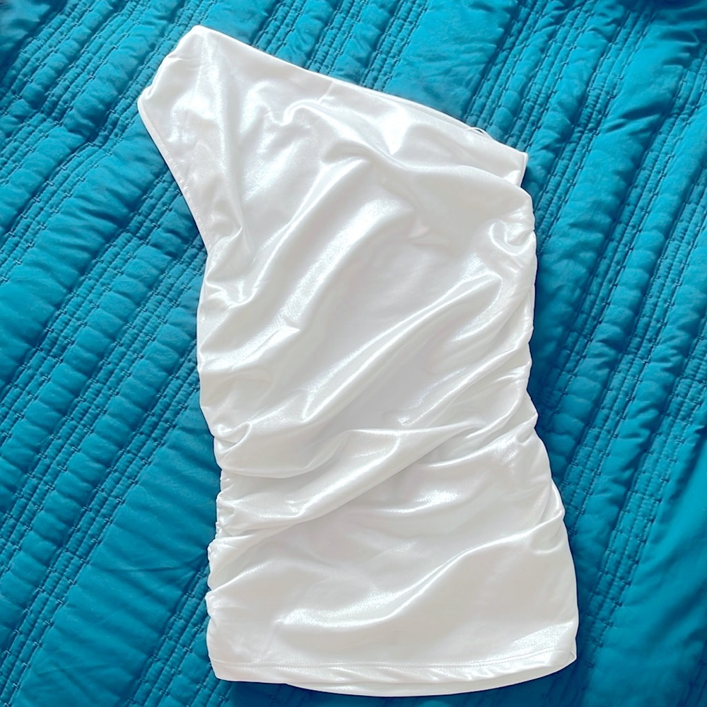 H&M Divided One Shoulder Top with Ruched detail
